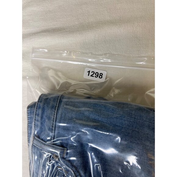 Kut From The Kloth Size 8 Distressed Rolled Cuff Blue Denim Jeans Women - Picture 15 of 15